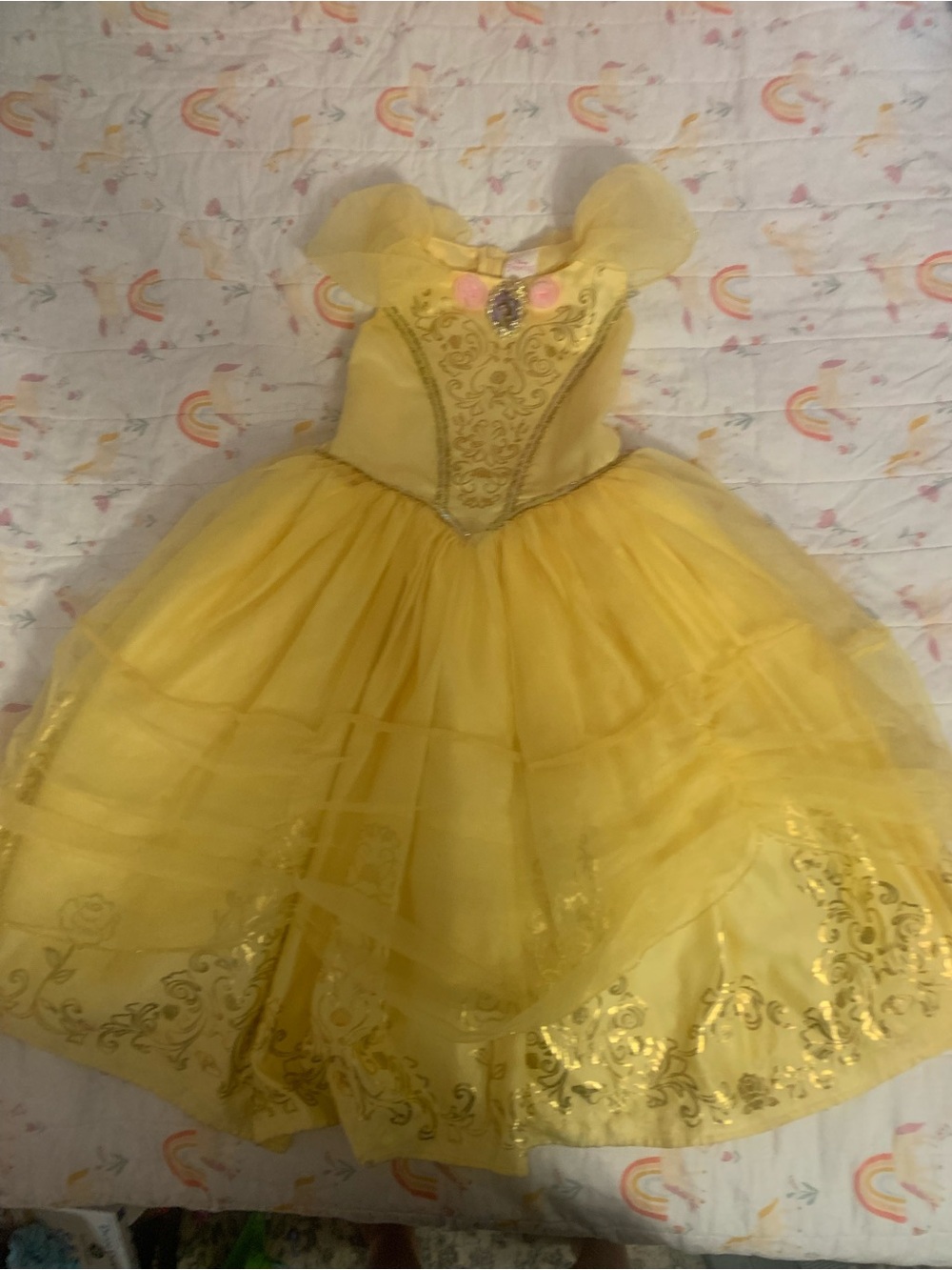 Disney Yellow Bella-Inspired Princess Dress Costume